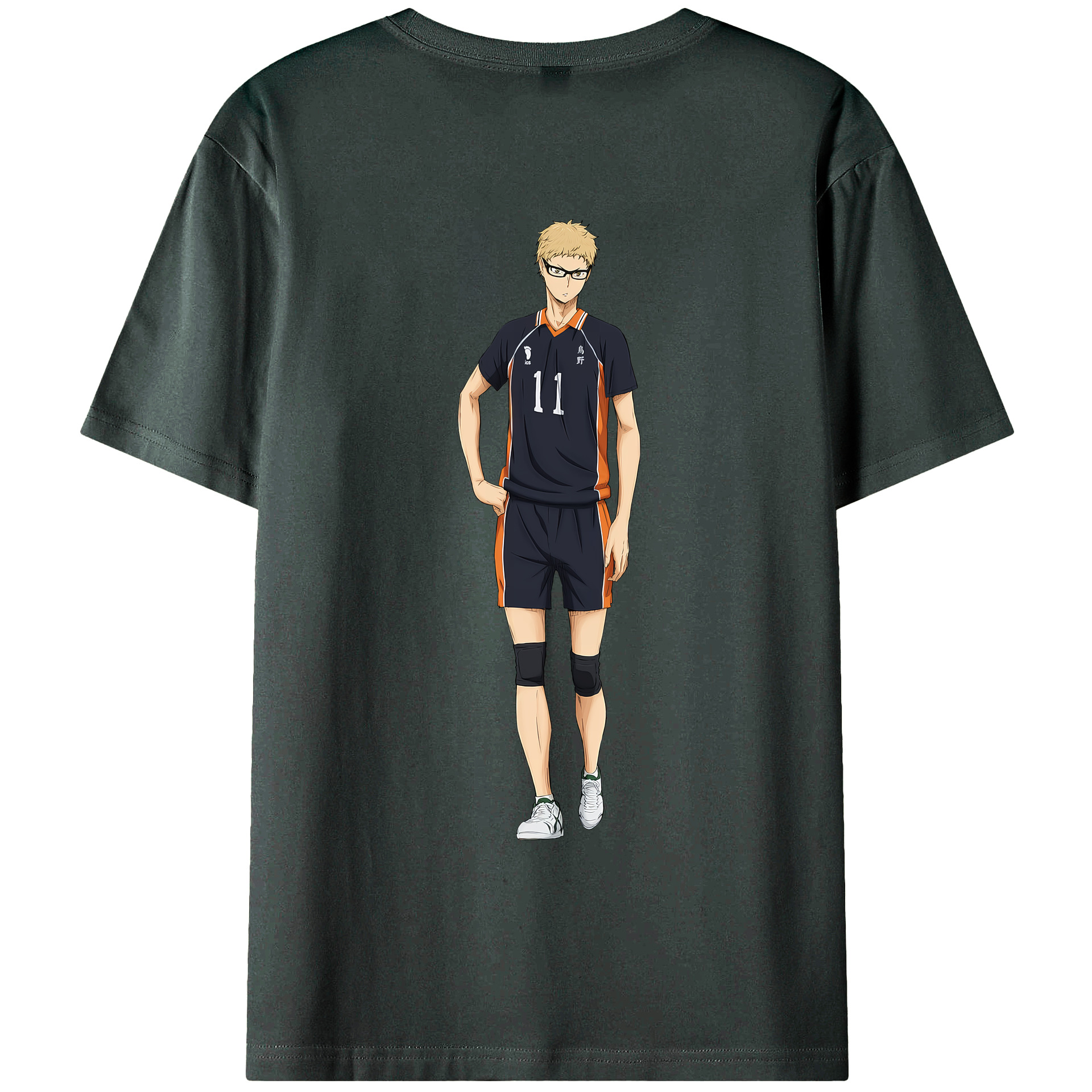 （画像用） ハイキュー!! Haikyu!! 綿100％ メンズ半袖Tシャツ（バックプリント） 通気性